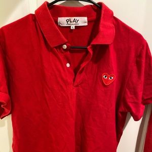 Comme des garçons red polo shirt. Worn once